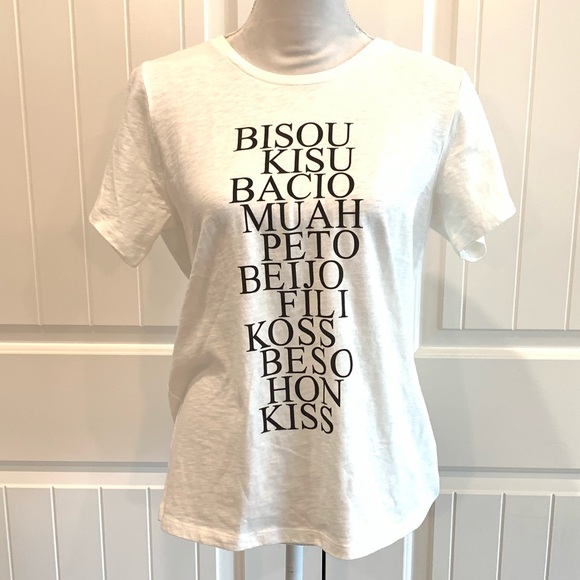 J.Crew Graphic KISS 💋 T-Shirt - NWT - Picture 2 of 8